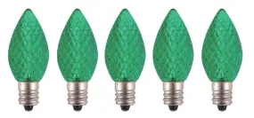 Hometown Holidays 24775 Bulb, Candelabra Lamp Base, LED Lamp, Crystal Green Light :BX25: QUANTITY: 1