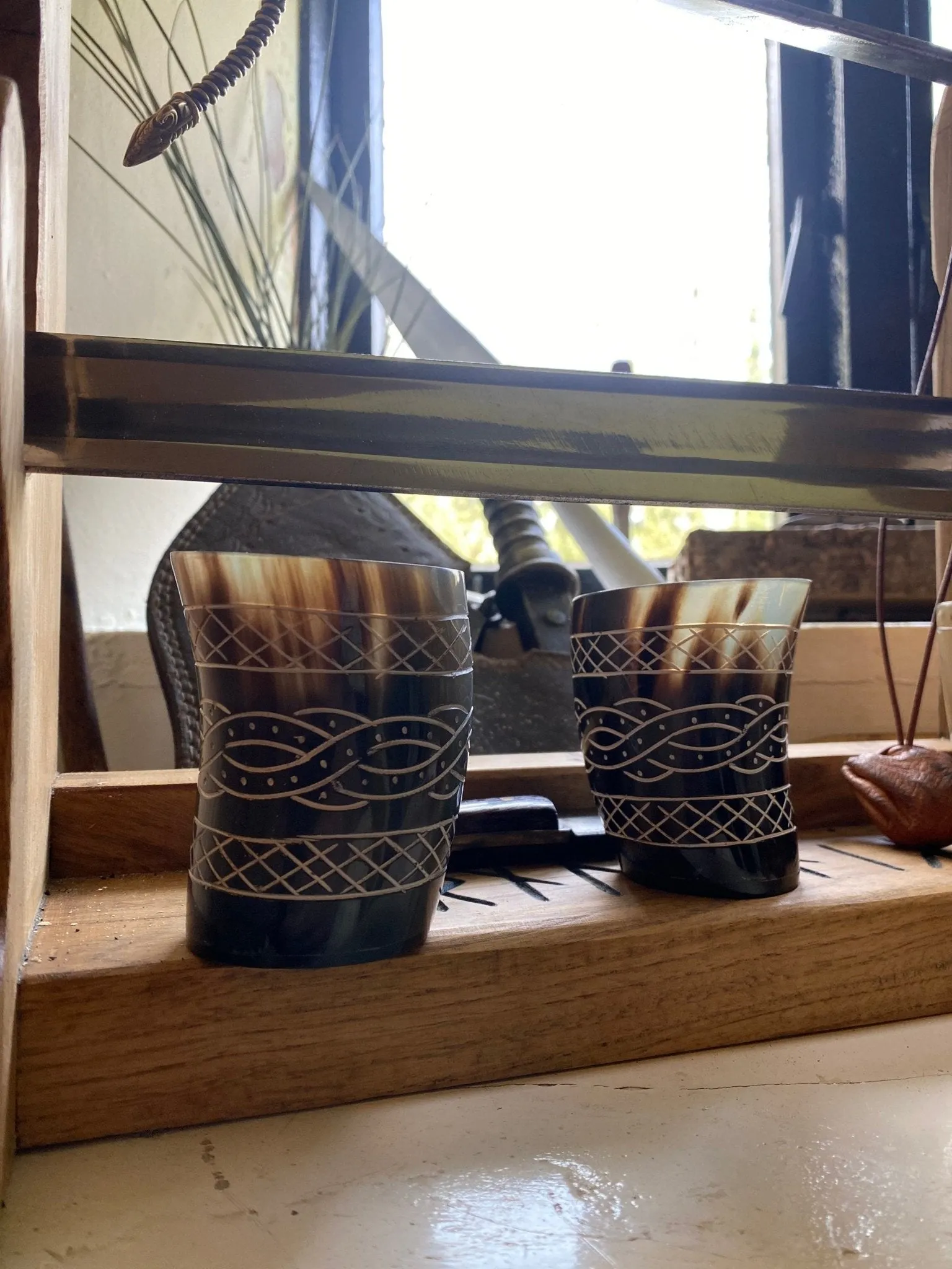 Horn Cups, small horn glass