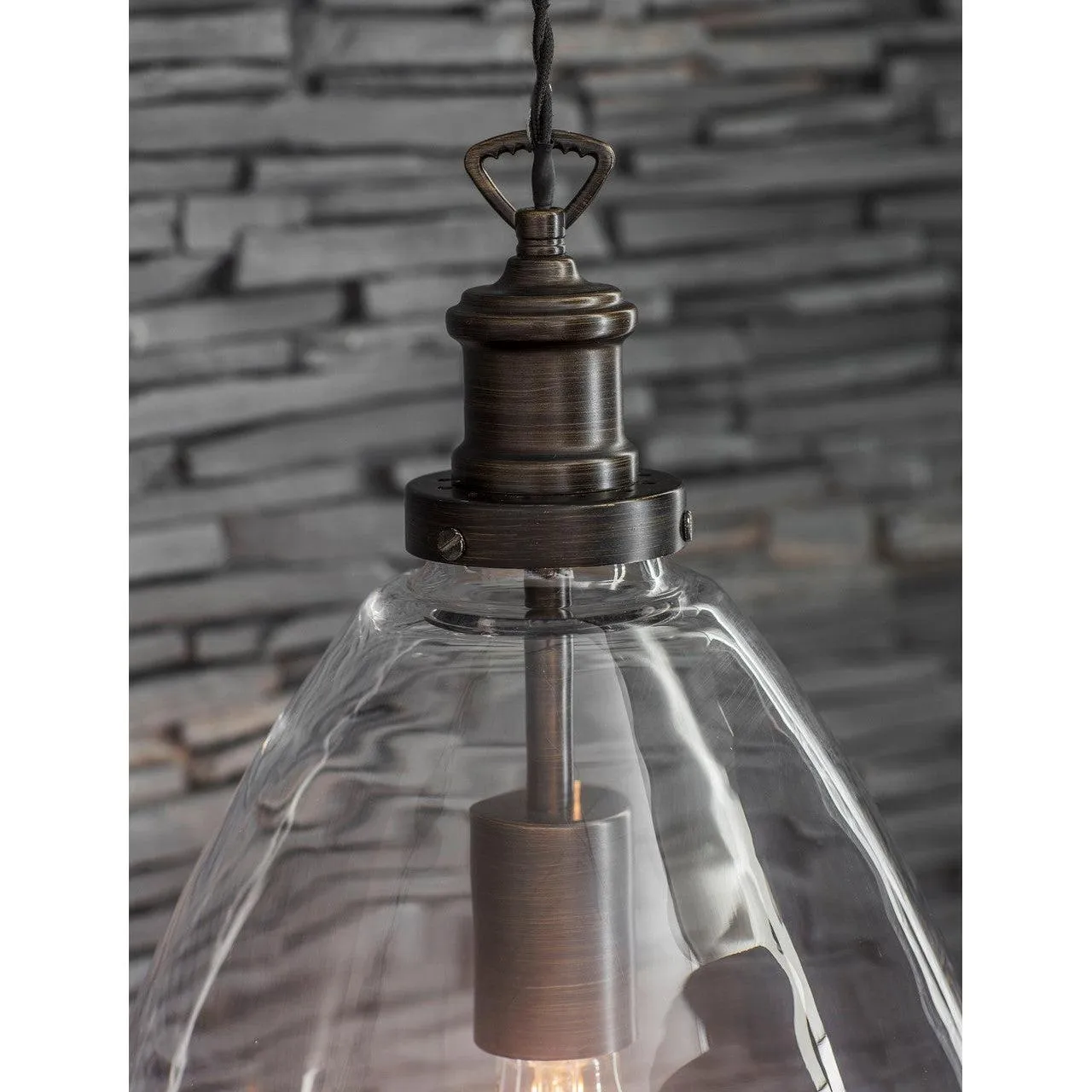 Hoxton Bullet Pendant Light - Antique Bronze