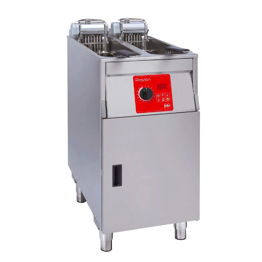 HS034-1PH FriFri Precision 422 Electric Free-Standing Twin Tank Fryer 2 Baskets 2x 7.5kW - Single Phase