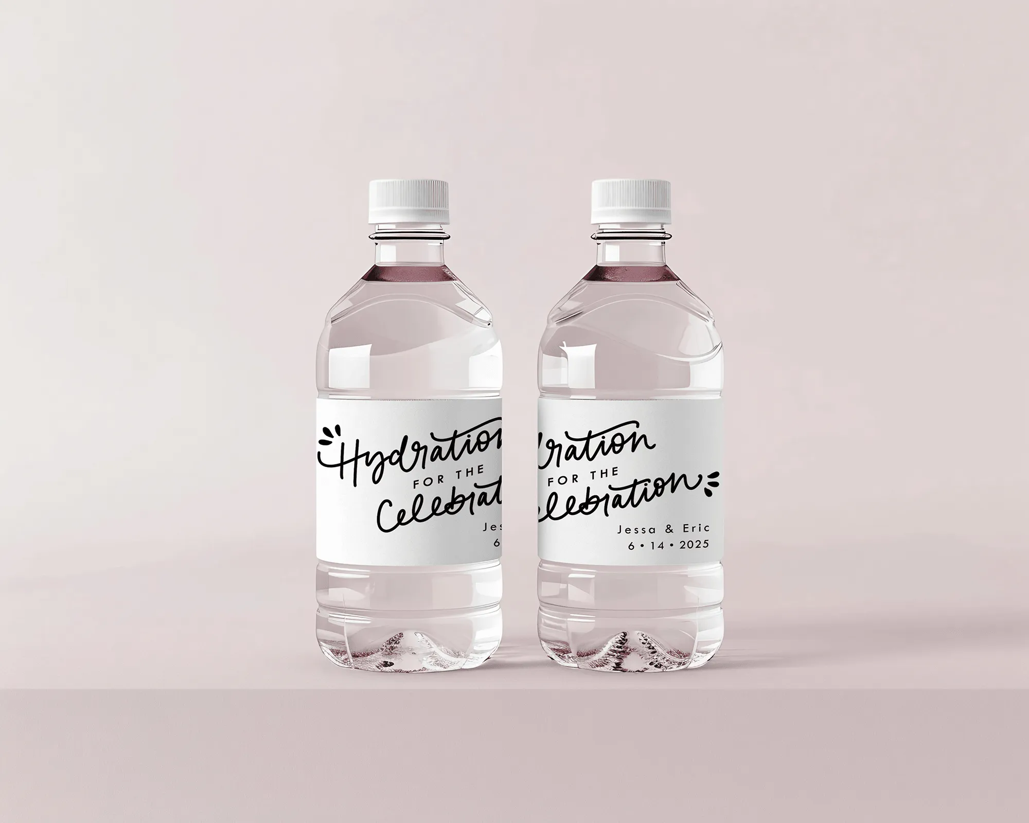 Hydration for the Celebration Wedding Water Bottle Labels