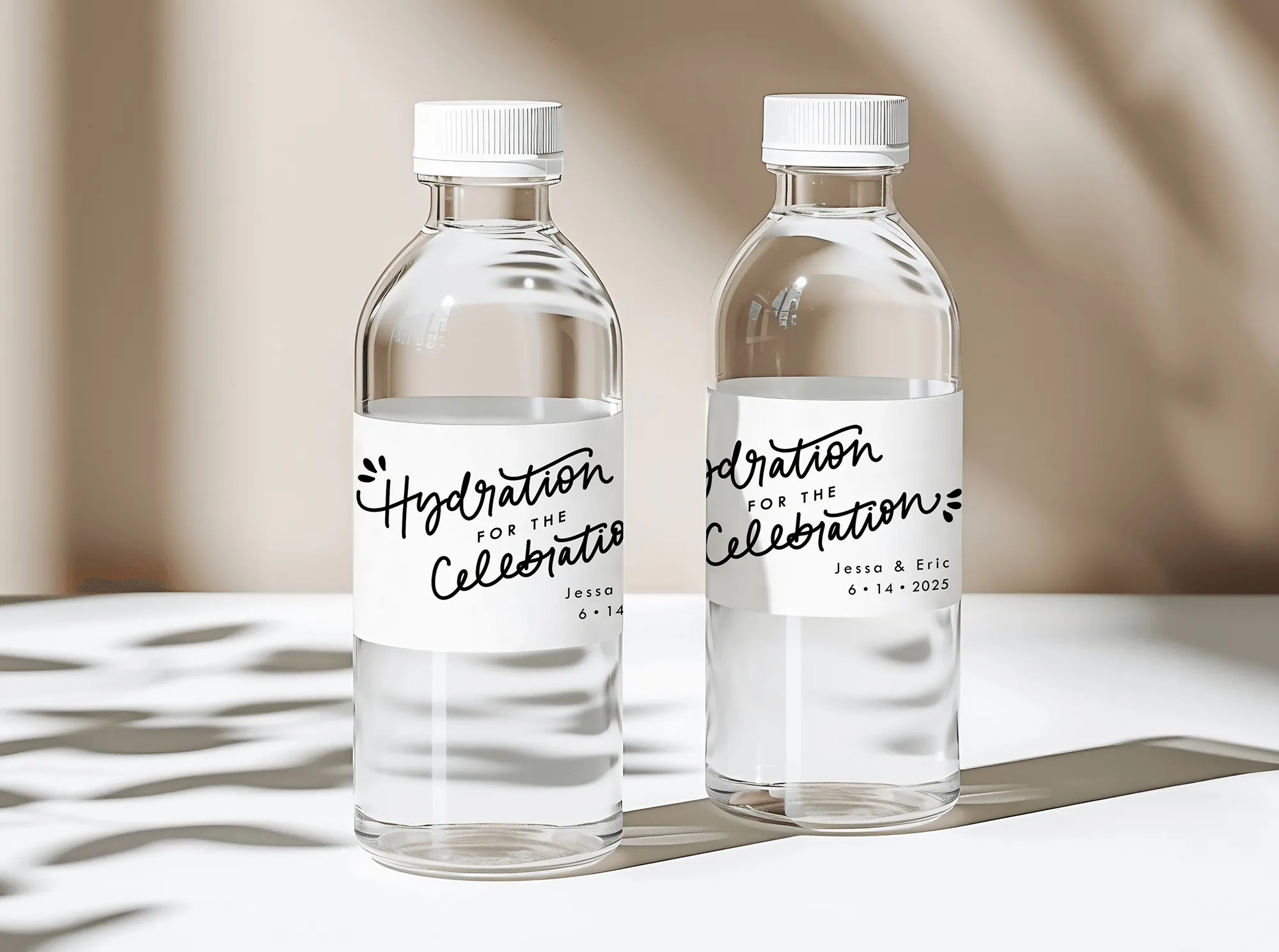 Hydration for the Celebration Wedding Water Bottle Labels