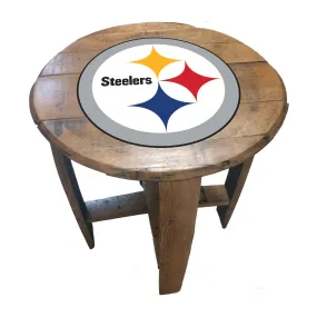 Imperial Pittsburgh Steelers Oak Barrel Table