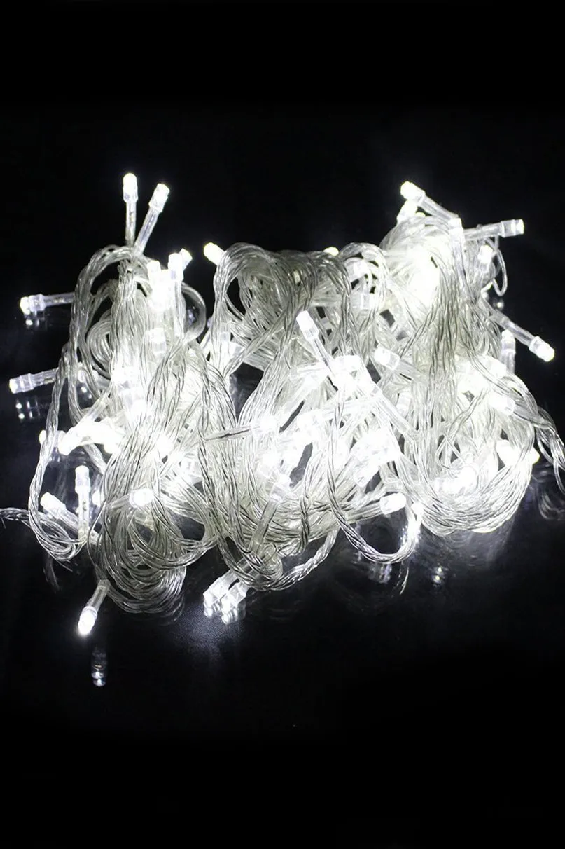 Indoor/Outdoor 200 LED String Lights with Flexible Clear Wire