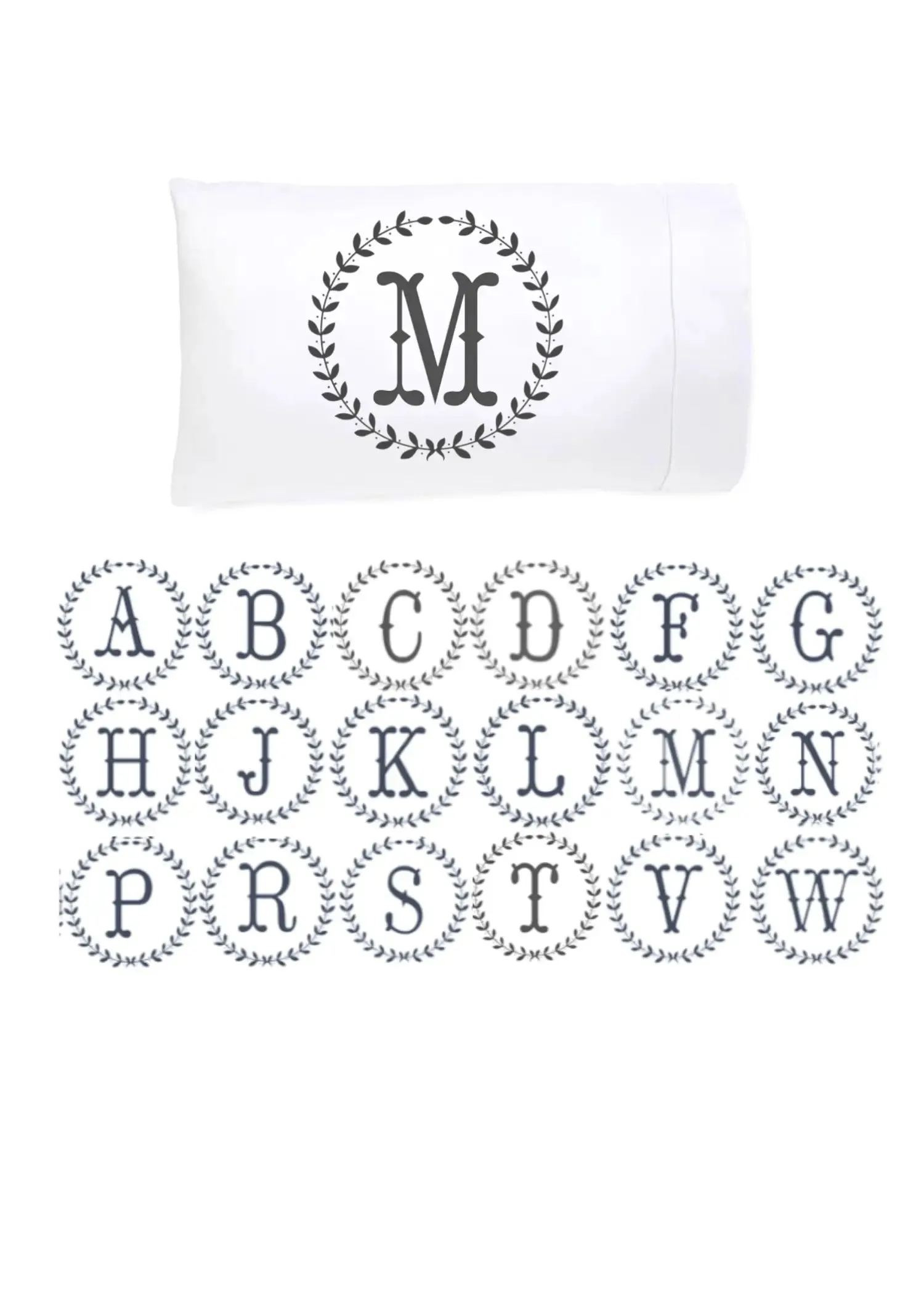 Initial "L" Luxury Bamboo Sateen Pillowcase