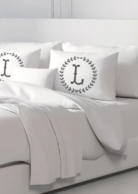 Initial "L" Luxury Bamboo Sateen Pillowcase