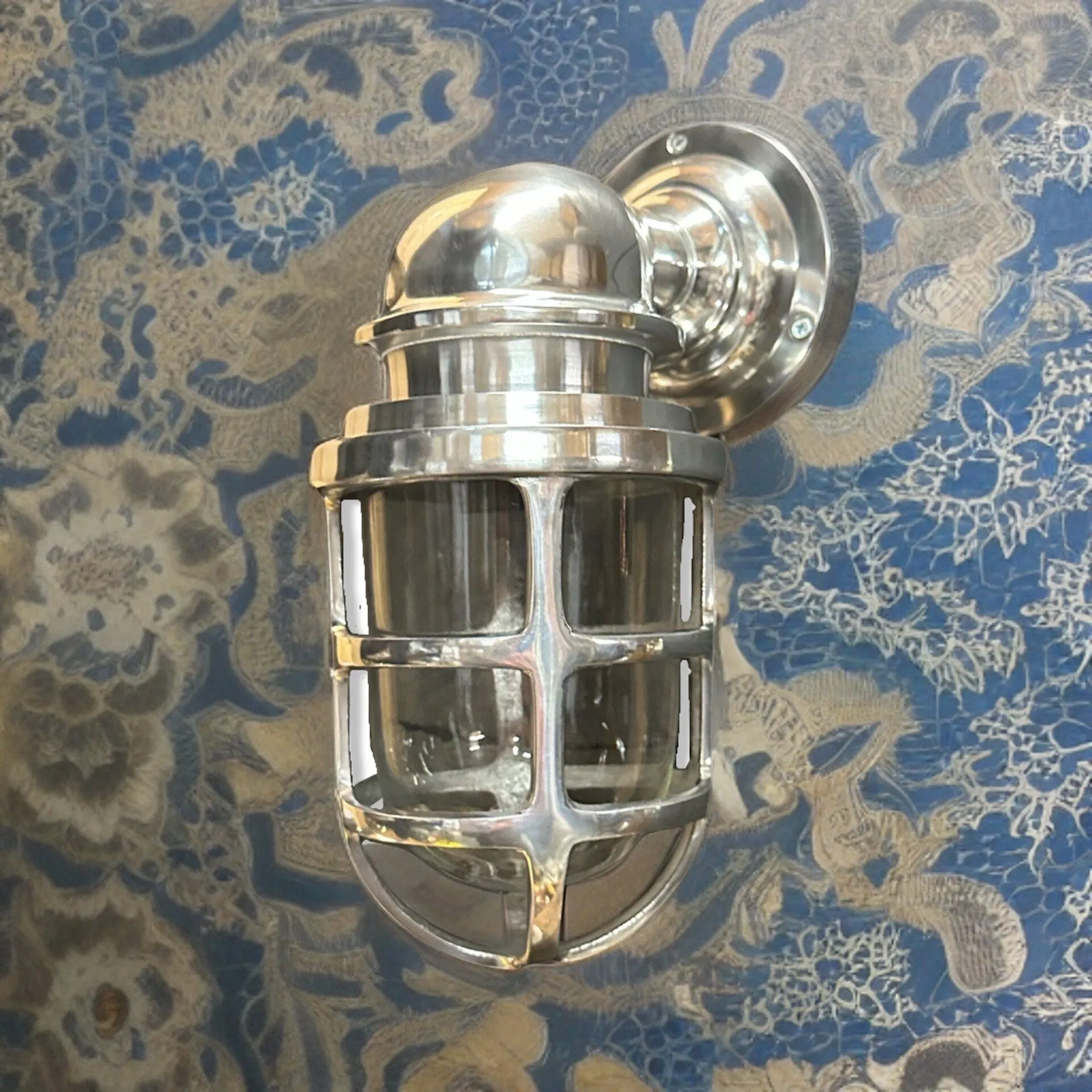 Keswick ~ Bulkhead Outdoor & Bathroom Sconce Wall Light Solid Polished Aluminium |