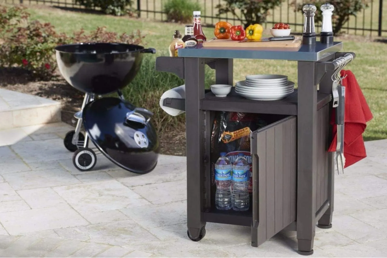 Keter BBQ Side Table Pequeño brown