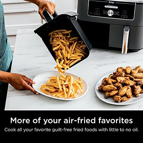 kitchelat DZ401 Foodi 10 Quart 6-in-1 DualZone XL 2-Basket Air Fryer