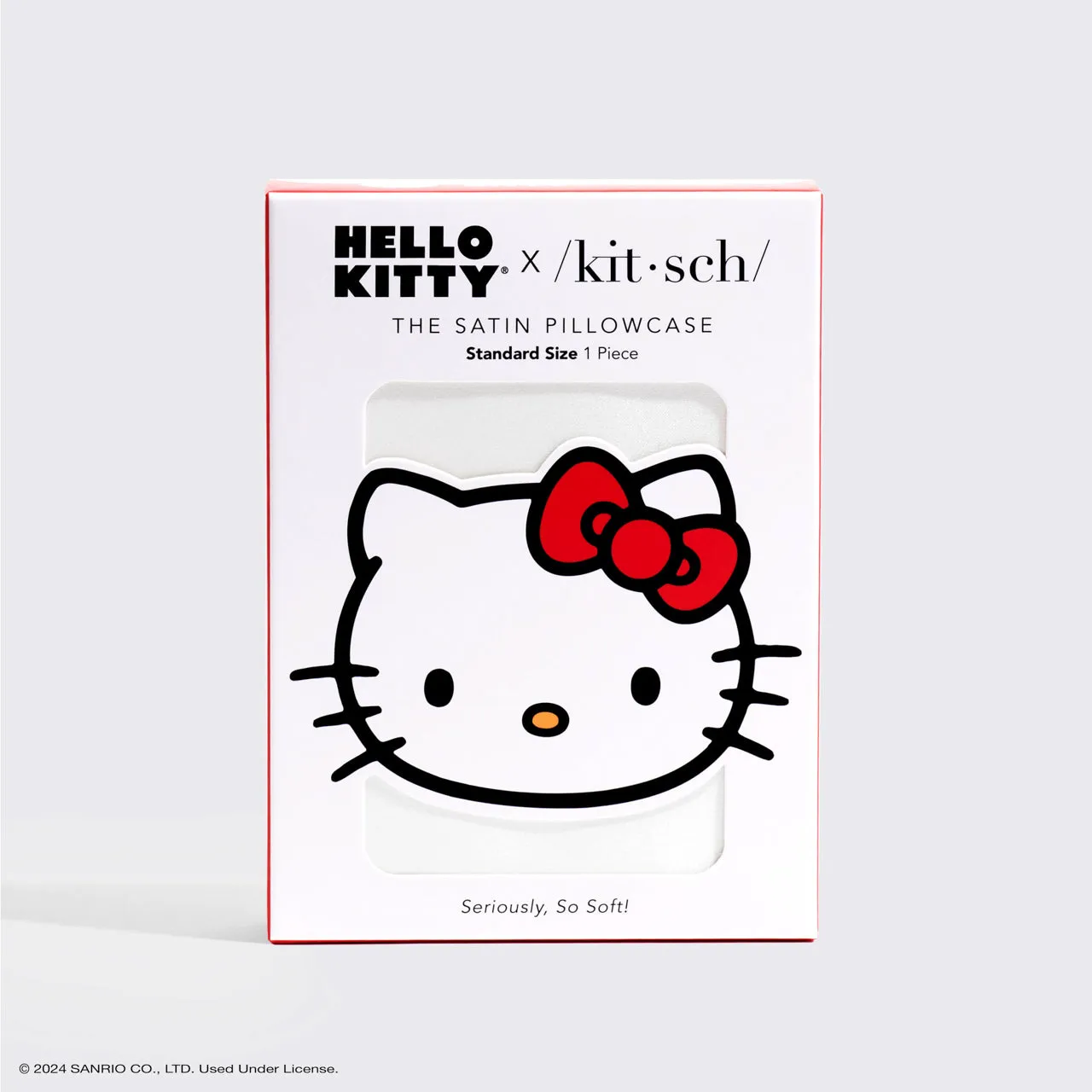 Kitsch x Hello Kitty Satin Pillowcase - Ivory Hello Kitty Bow