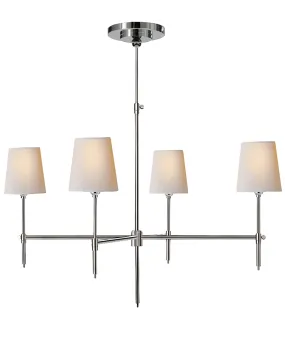 Large Bryant Chandelier, Polished Nickel