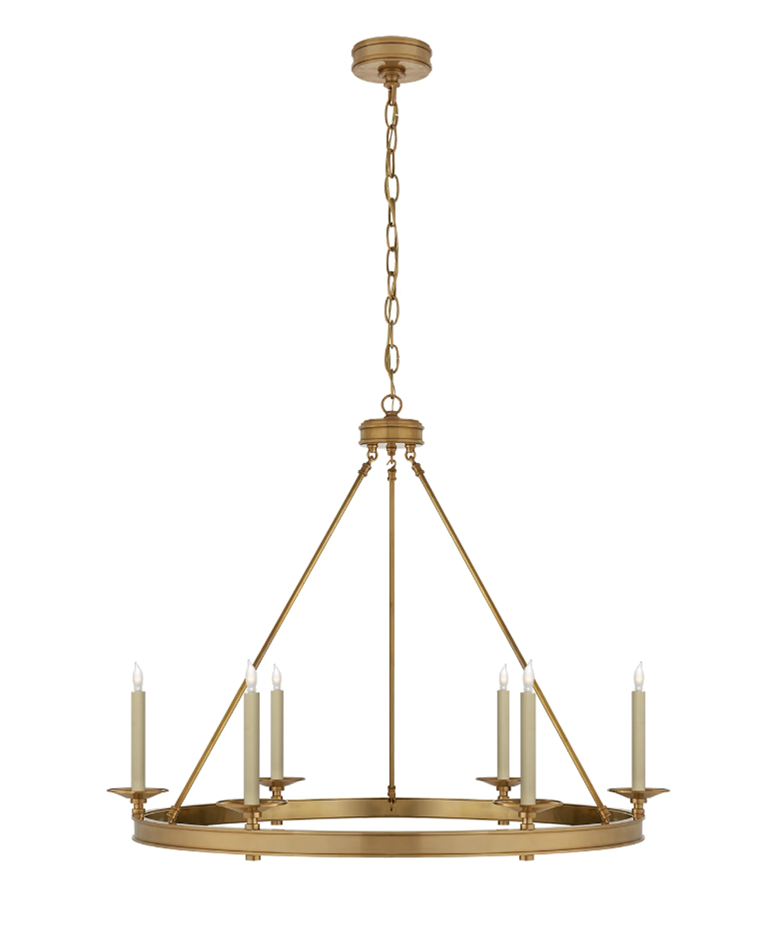 Launceton Ring Chandelier, Antique Brass