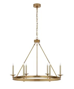 Launceton Ring Chandelier, Antique Brass