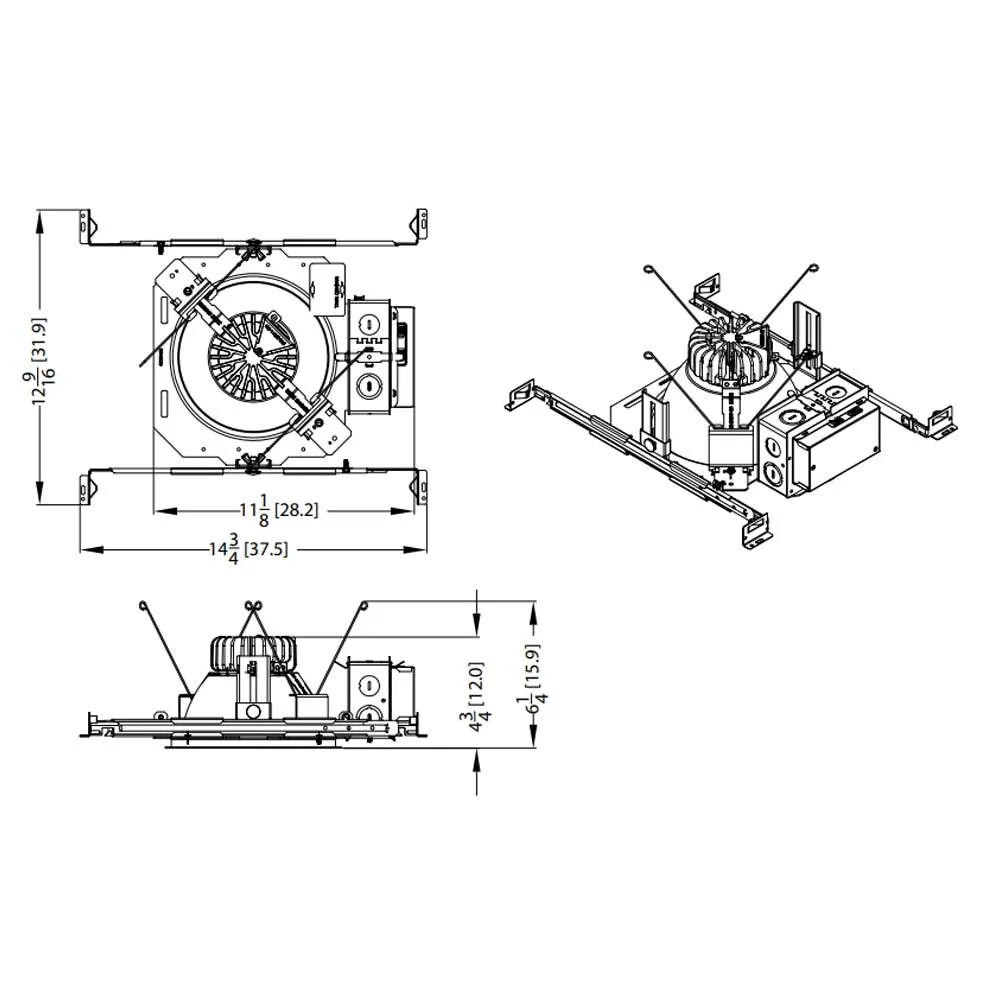 LDN6 Commercial LED Downlight, 3800 Lumens, 30K|35K|40K|50K - Reflector Sold Separately