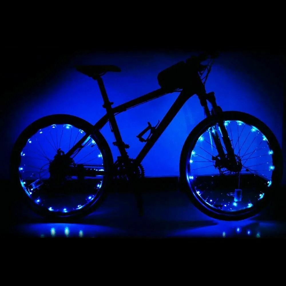 LED Bicycle Bike Cycling Rim String Lights Open & Close Wheel Spoke Waterproof