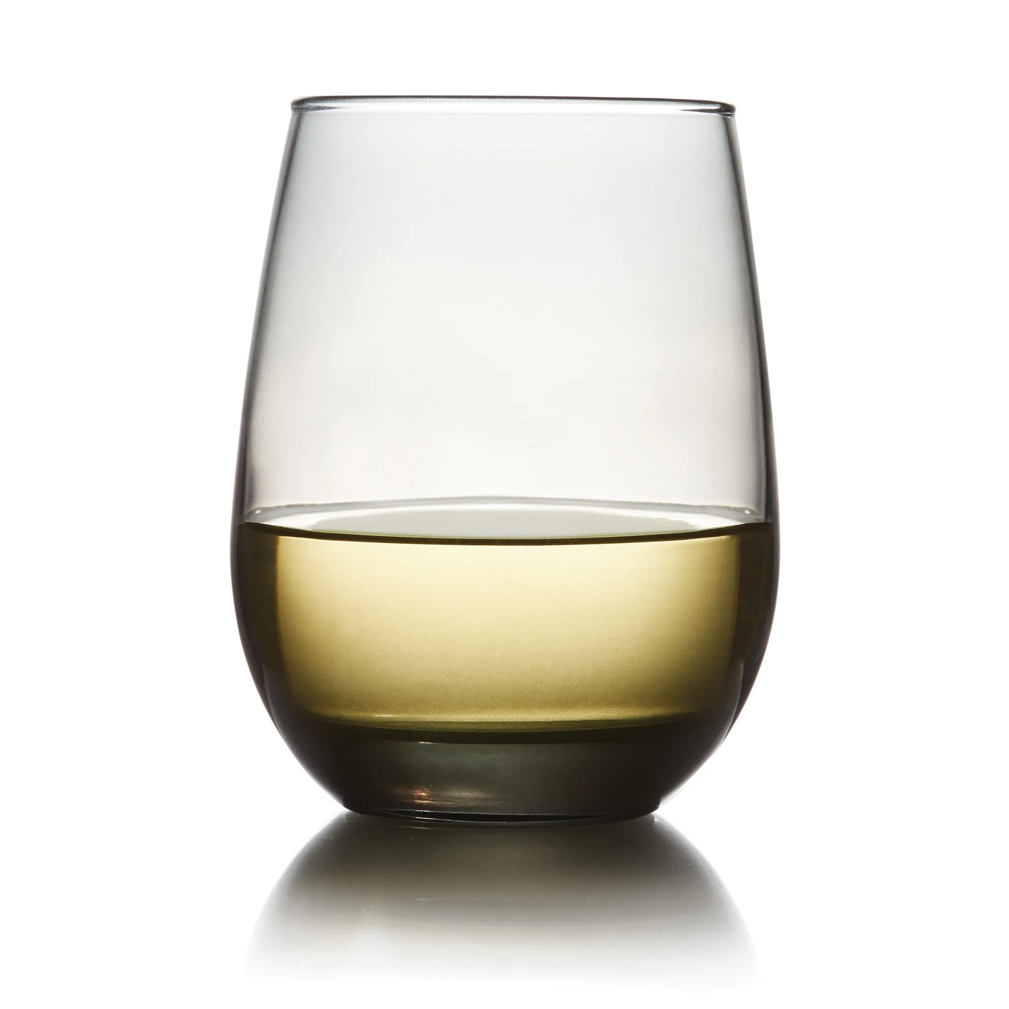 Libbey Classic Smoke All Purpose Stemless Wine Glasses, 15.25 ounce, Set of 6