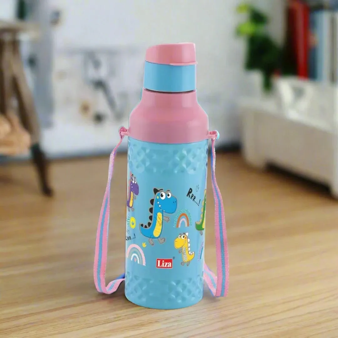 Liza Baby Boss Blue Steel Insulated Water Bottle 480ml - Leakproof & Insulated Bottle For School