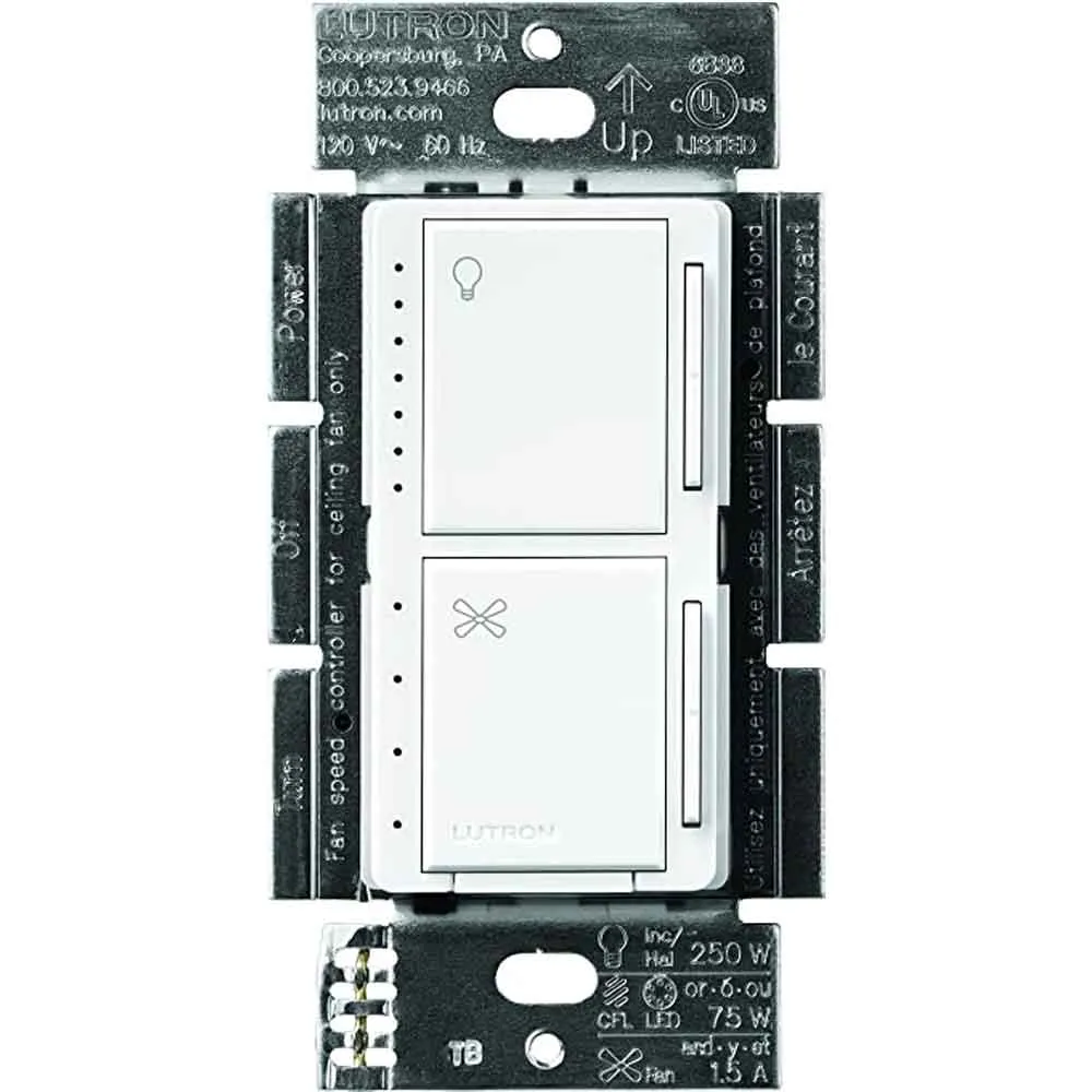 Lutron Maestro Fan Control and Light Dimmer, Single Pole