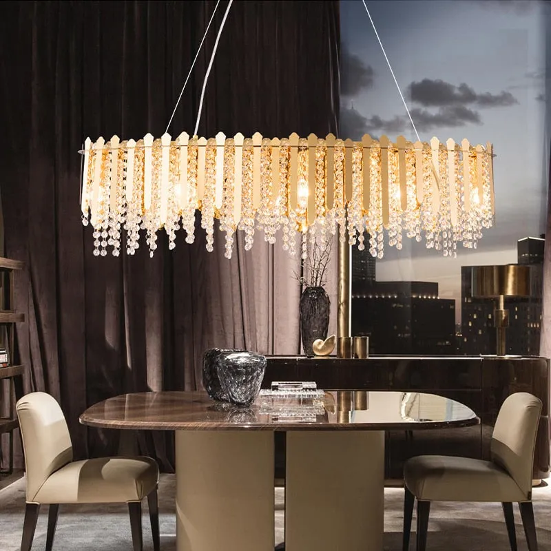 Luxury Dimmable LED Ceiling Chandeliers - Glass Gold Hanging Lamps with Remote Control for Home Decor & Dining Table Lustres