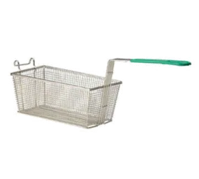 Magnum Fryer Basket with Green Handle, 13.25" x 6.5" x 5.8"