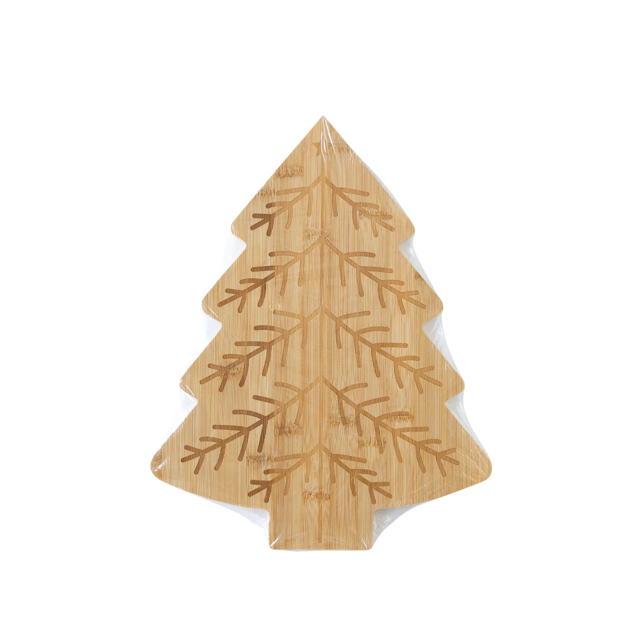 MEM1029 - Christmas Memories Christmas Tree Shaped Bamboo Cutting Board