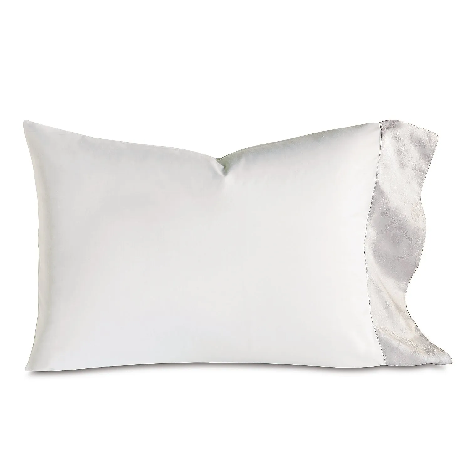 Millefleur Floral Border Pillowcase in White