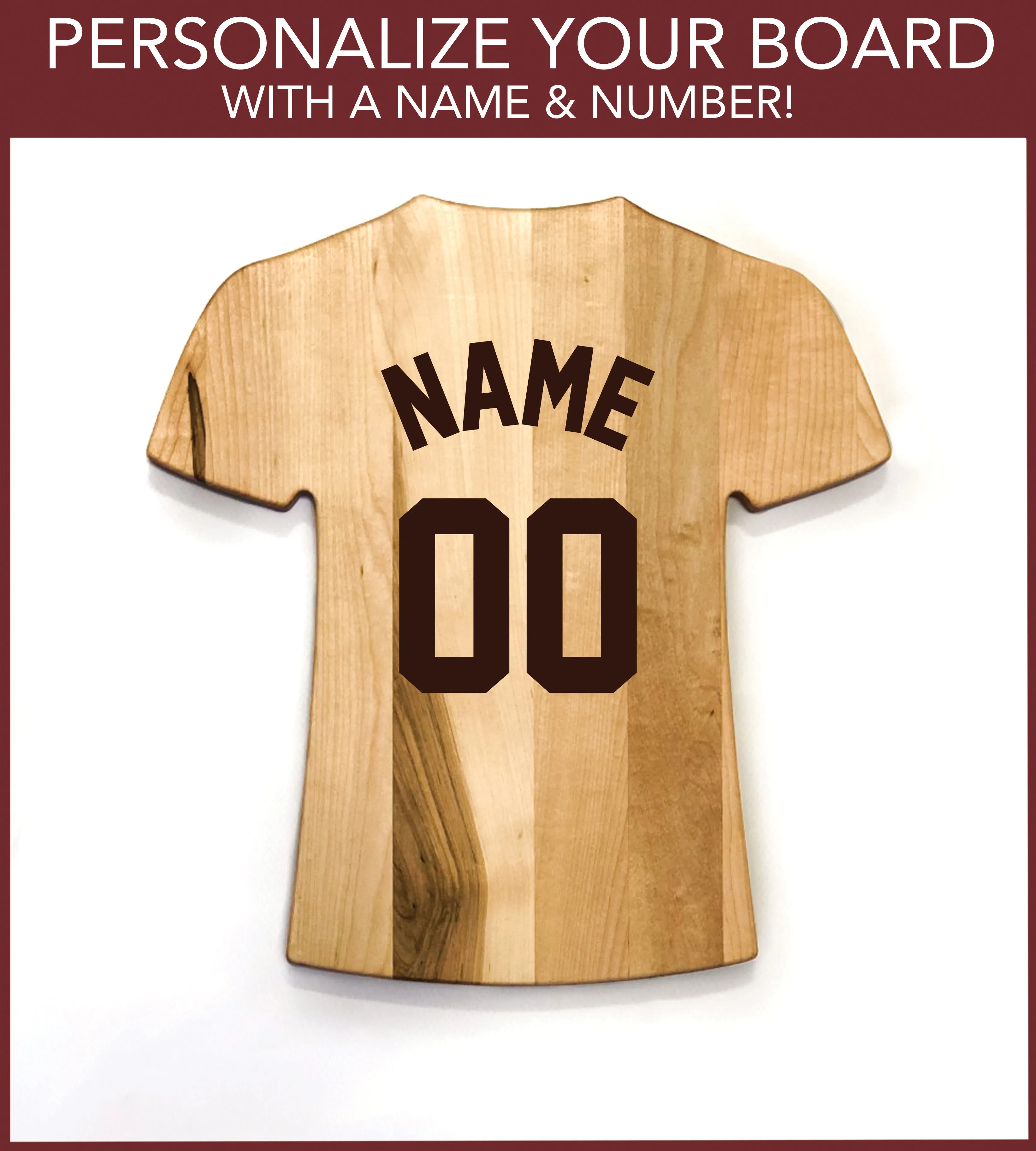 Milwaukee Brewers Team Jersey Cutting Board | Customize With Your Name & Number | Add a Personalized Note