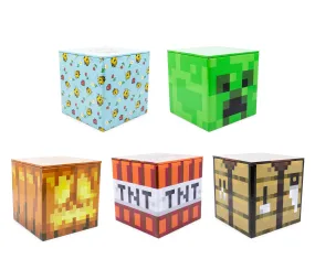 Minecraft 4x4 Inch Tin Storage Box Set of 5 | Bee | Creeper | TNT | Table | Jack