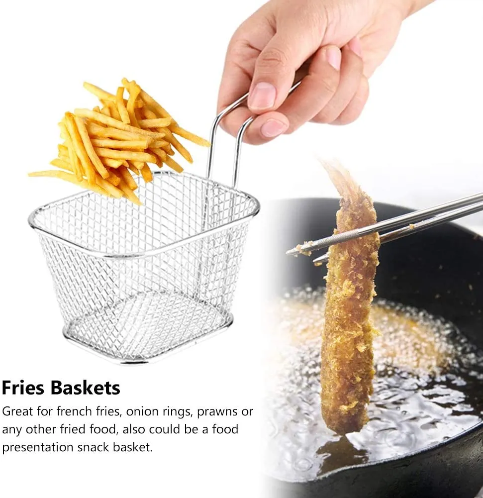 MINI FRYER SNACK STORAGE BASKET STRAINER