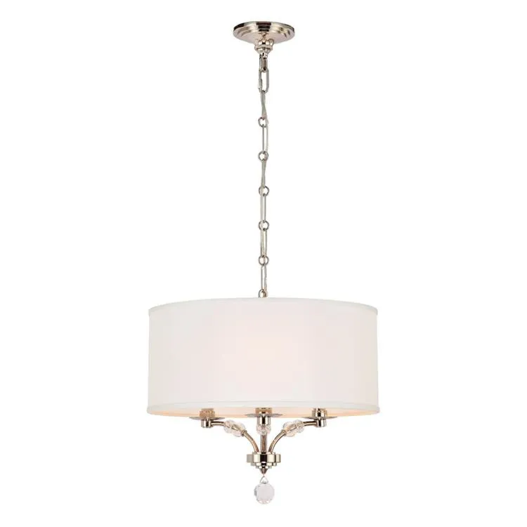 MIRAGE 3 LIGHT MINI CHANDELIER, POLISHED NICKEL