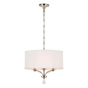 MIRAGE 3 LIGHT MINI CHANDELIER, POLISHED NICKEL