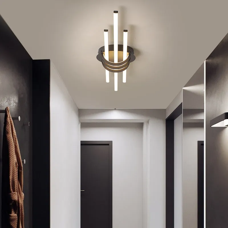 Modern Led Chandeliers For Bedroom Corridor Foyer Living Room Matte Black/White Led Ceiling Chandelier Fixtures 90-260V