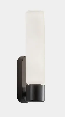 Nado Dresda opal & black bathroom wall light IP44 - ID 13040