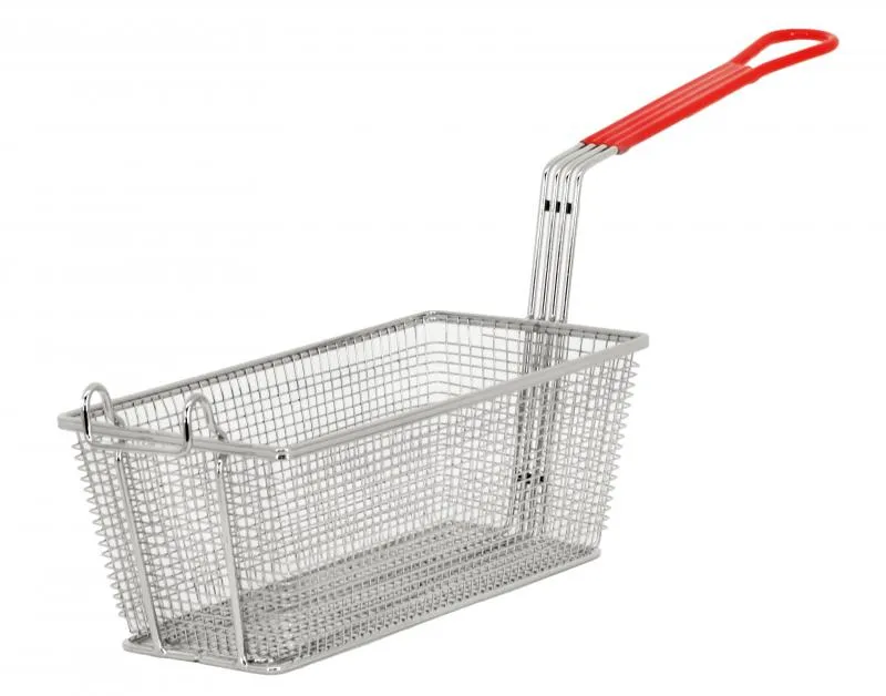 Nella Fryer Basket 13" x 6.5" x 5.5" with Red Handle