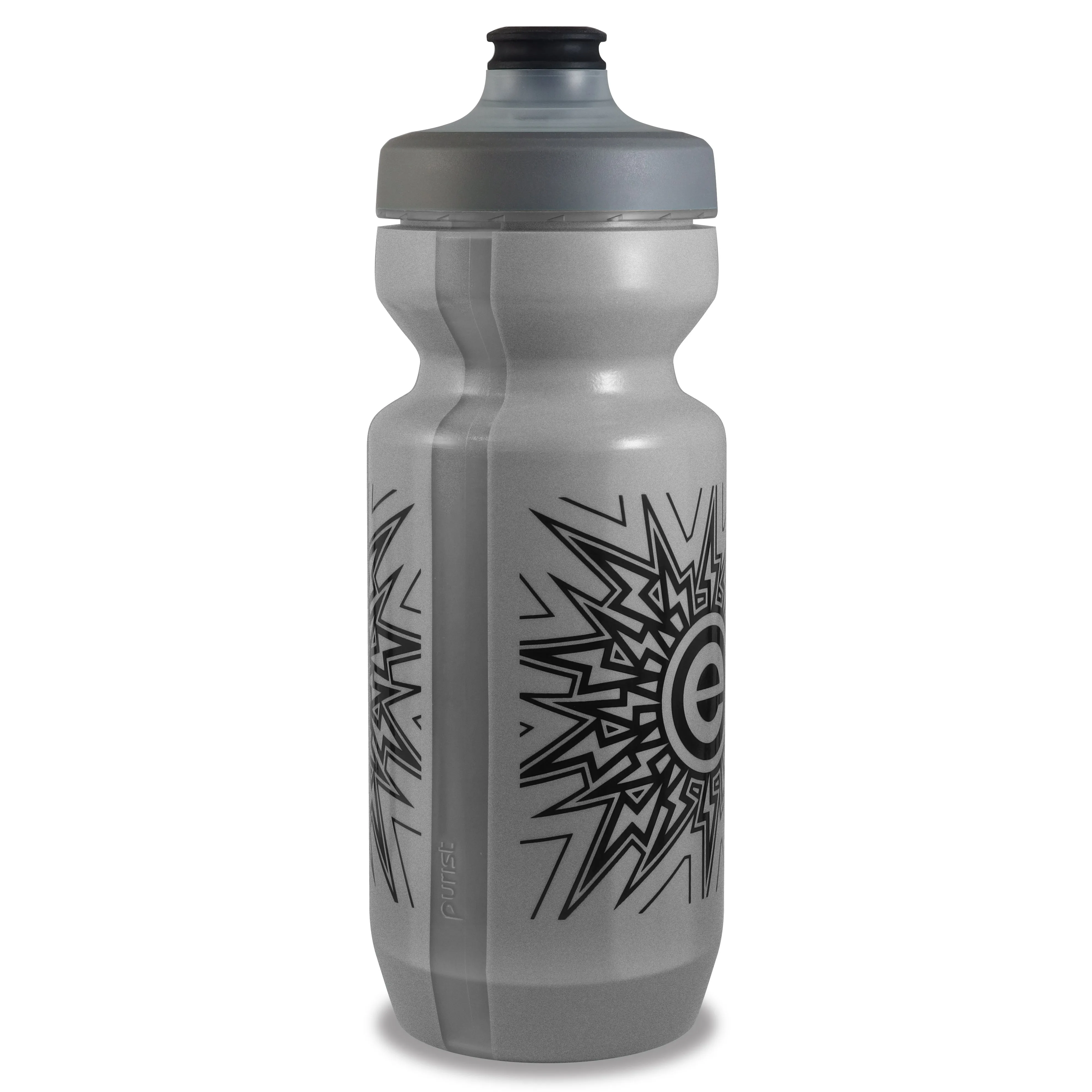 NGN Sport - Purist Water Bottle | Premium Bike Water Bottle with Watergate Cap - 22 oz | Silver Iridescent (1-Pack)