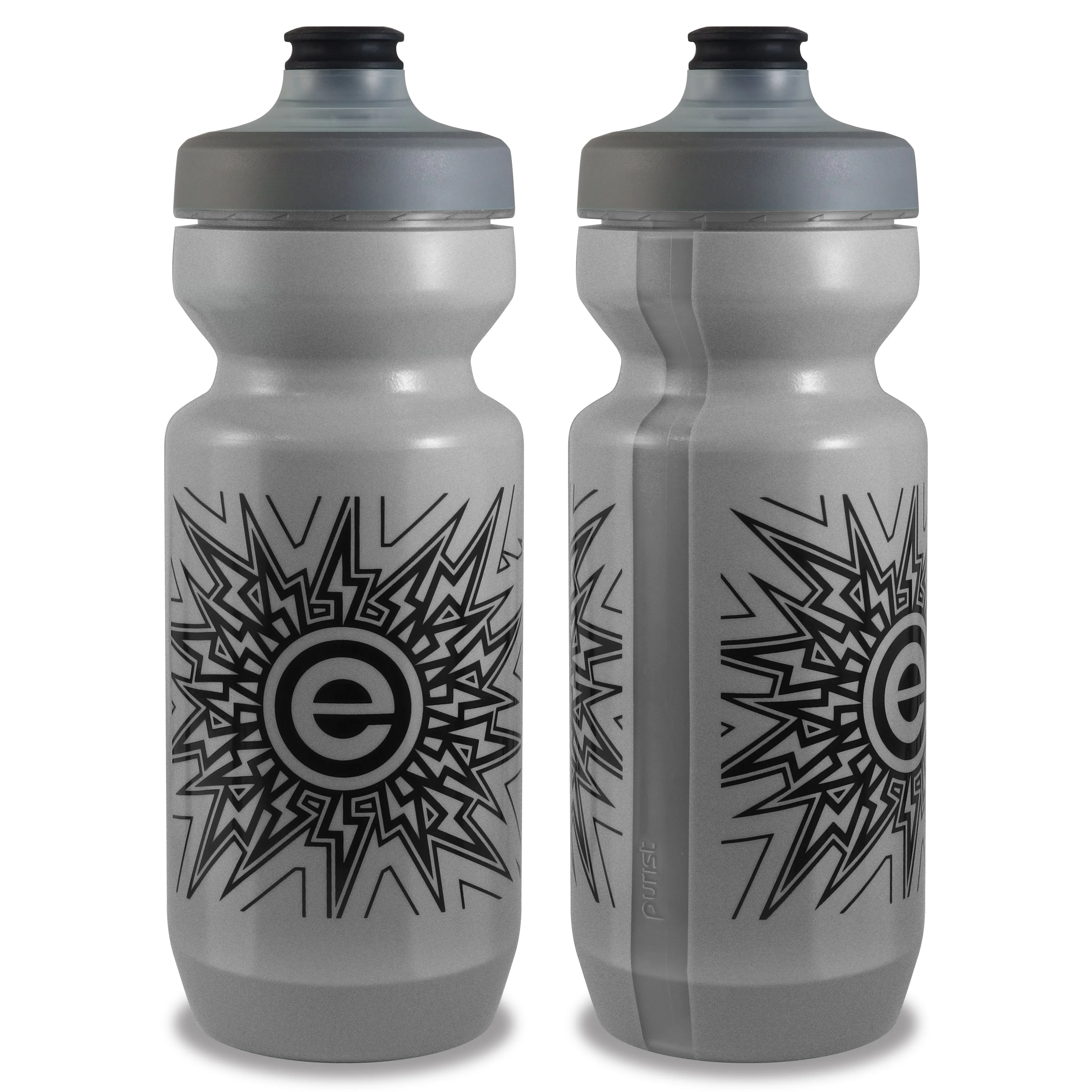 NGN Sport - Purist Water Bottle | Premium Bike Water Bottle with Watergate Cap - 22 oz | Silver Iridescent (1-Pack)