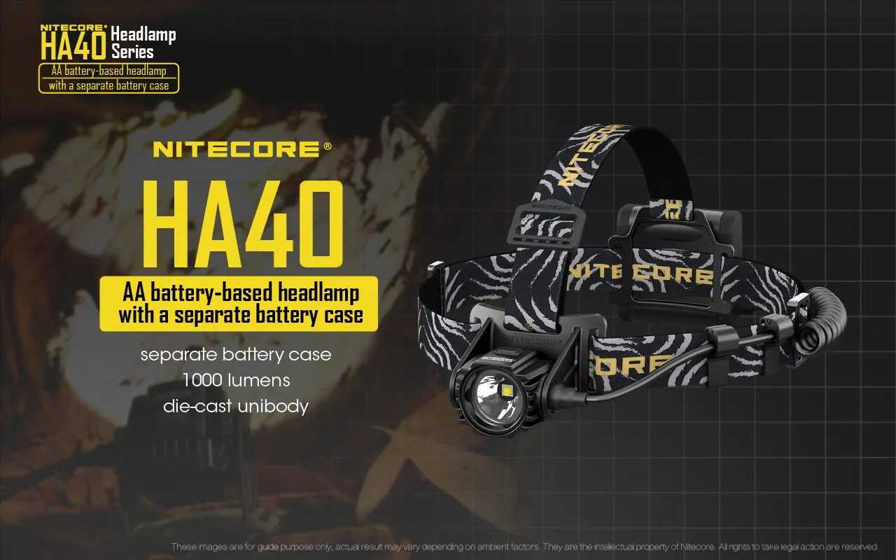 NITECORE HA40 - LED Headlamp - 1000 lumens