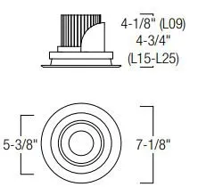 Nora NRM2-619L09 6" Marquise II LED Adjustable Regressed Reflector Trim, 900 lm