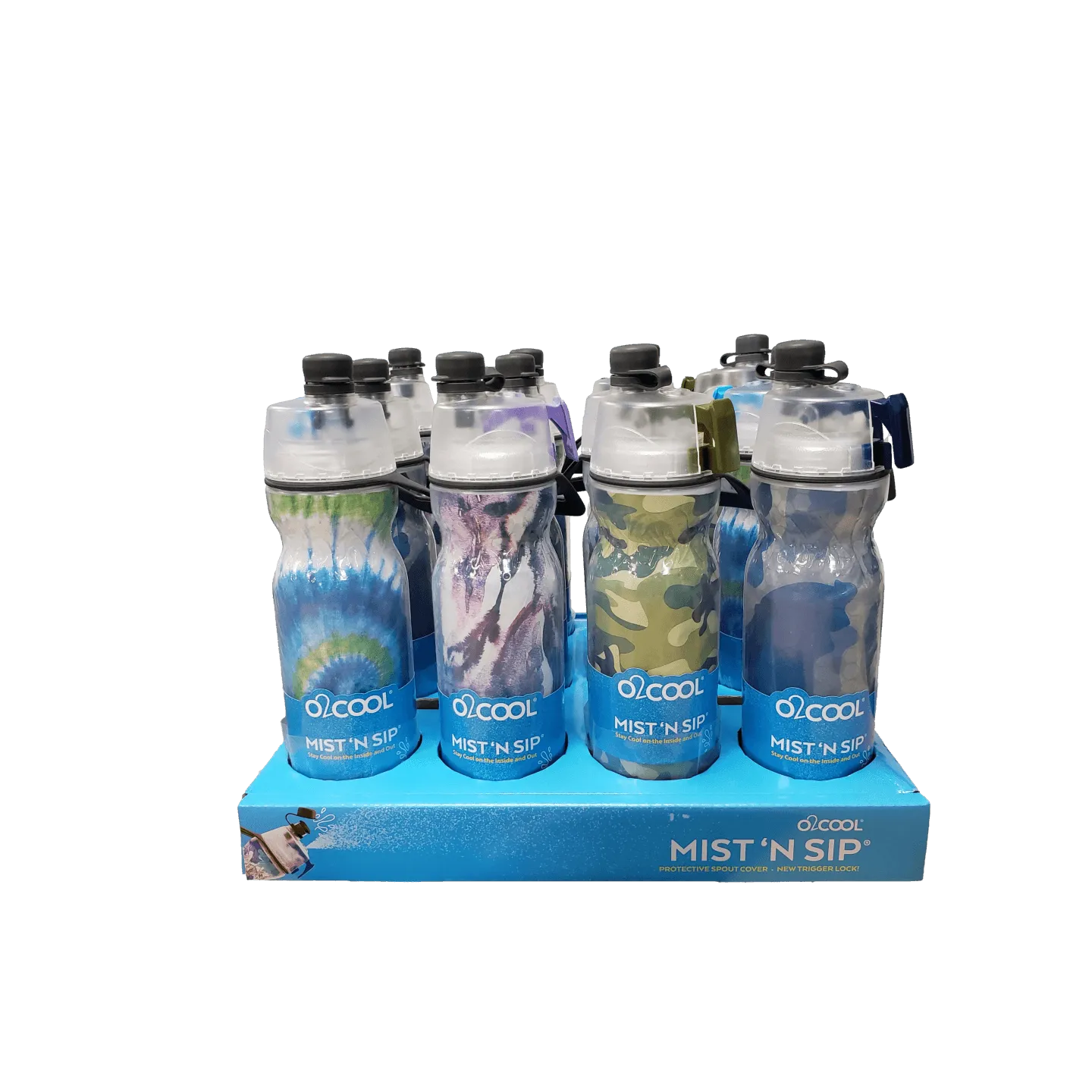 O2Cool Mist ‘N Sip Insulated Arctic Squeeze 20oz Water Bottle Variety 12 pack