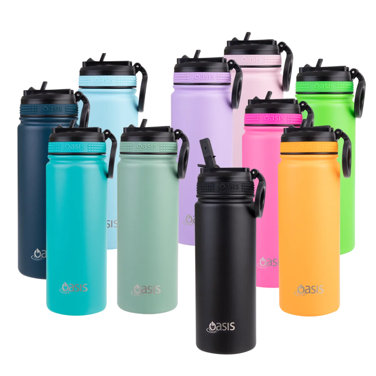 Oasis Challenger Insulated 550ml Drink Bottle - Navy