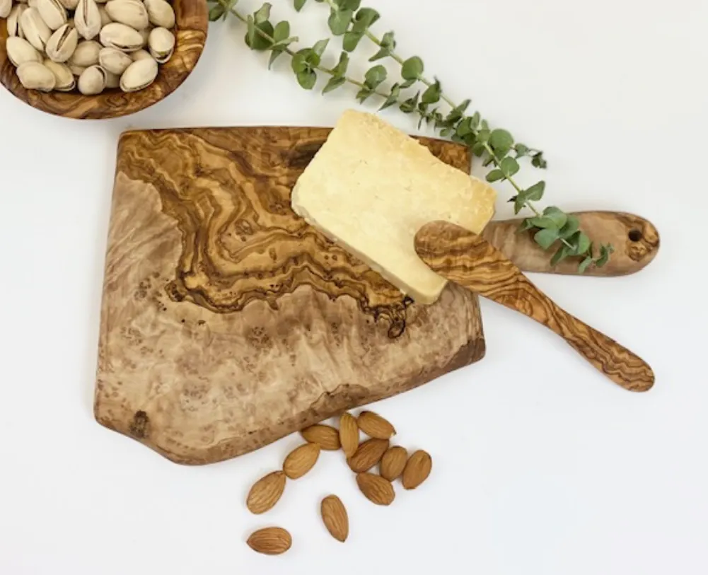 Olive Wood Rustic Cheese Board