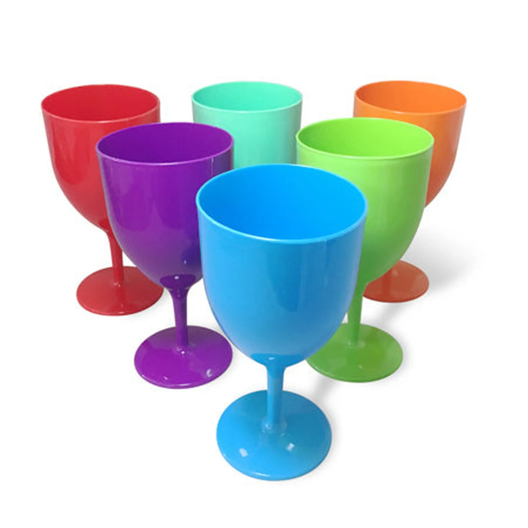 Otima 375ml Plastic WIne Tumbler Stemmed Party Cup 6pc