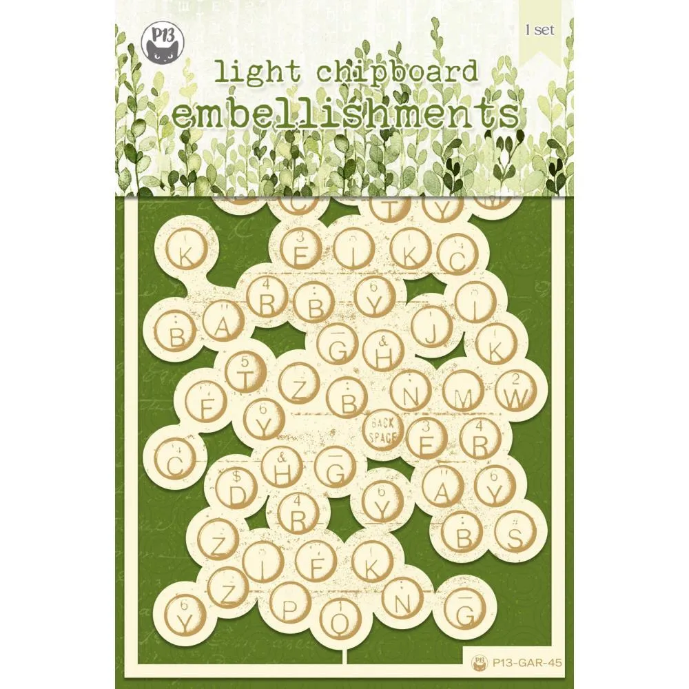 P13 Die-Cut Chipboard Embellishments 4in x 6in - The Garden Of Books #03, 1 pack*