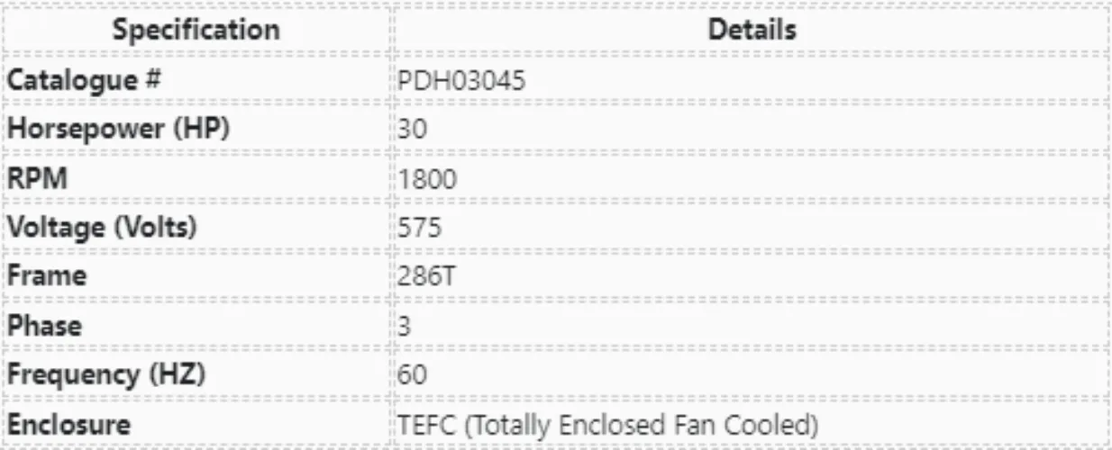 PDH03045,30 Hp,1800 Rpm,230/460 Volts,Fr:286T,TEFC, Westinghouse