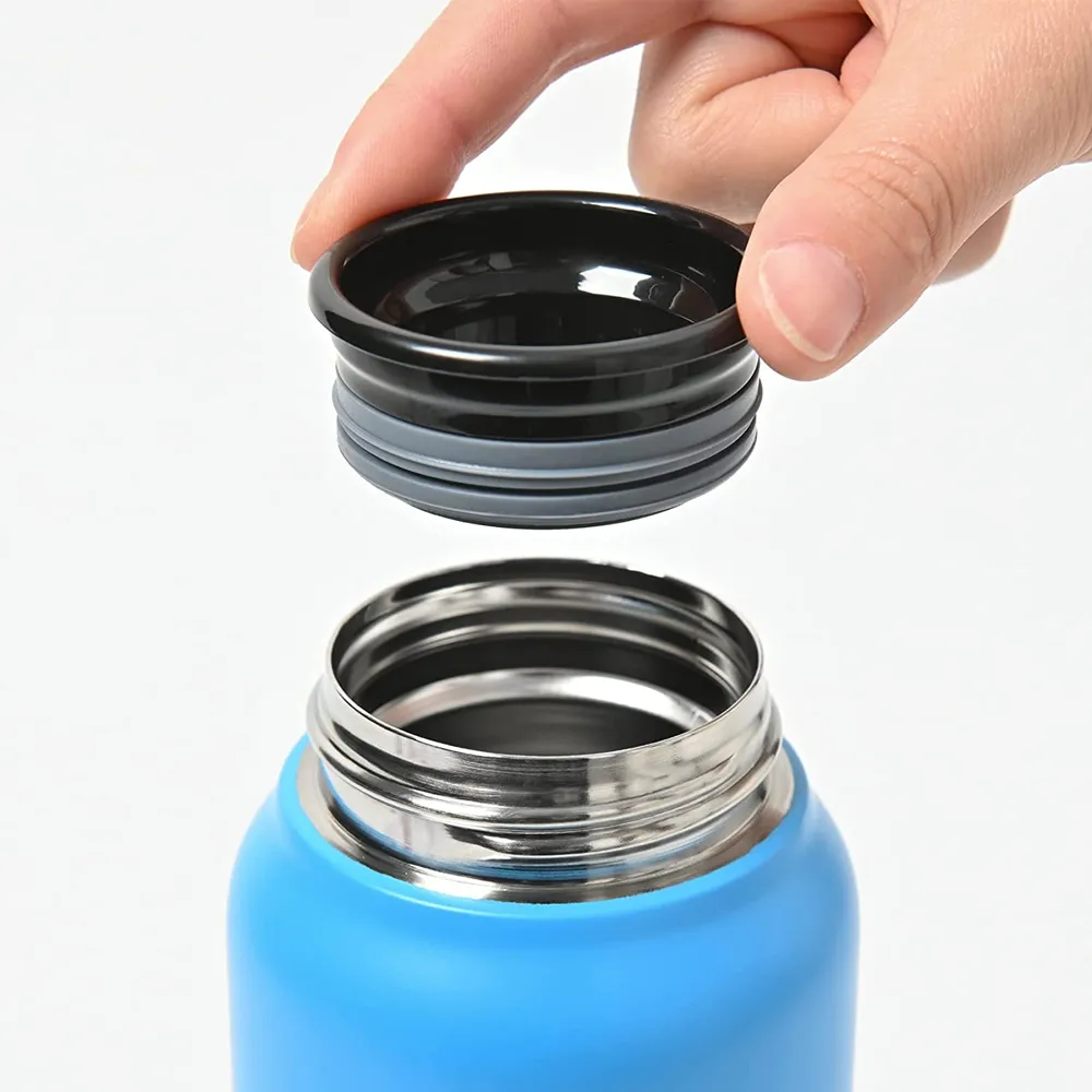 Peacock 0.80L Handle Lid Bottle - Blue