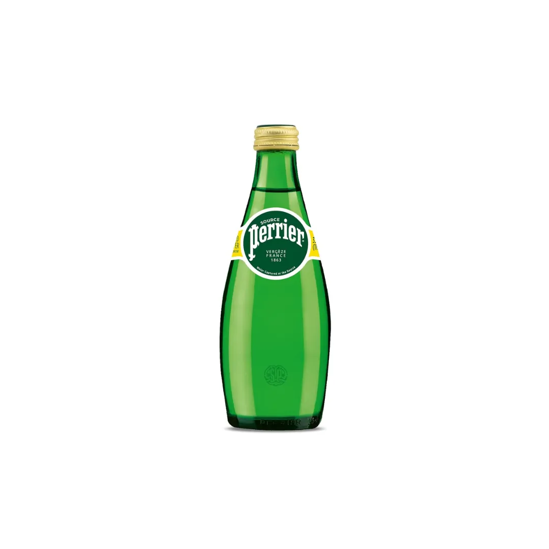 Perrier Carbonated Sparkling Mineral Water Bottle 330ml (Pack of 4)