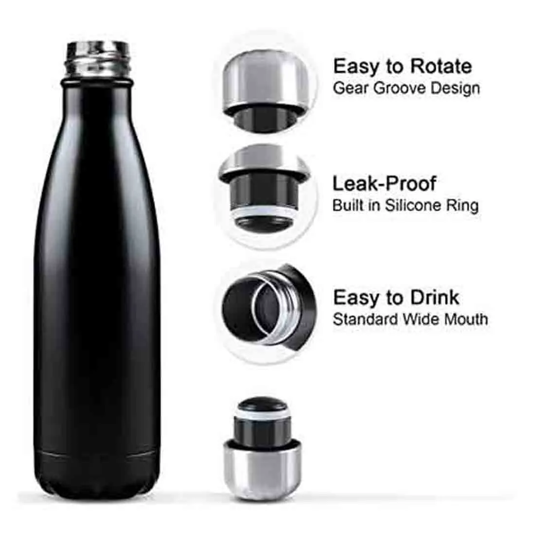 Personalised Drink Bottles Leak Proof Double Insulated Bottle for Office Use  500 ml