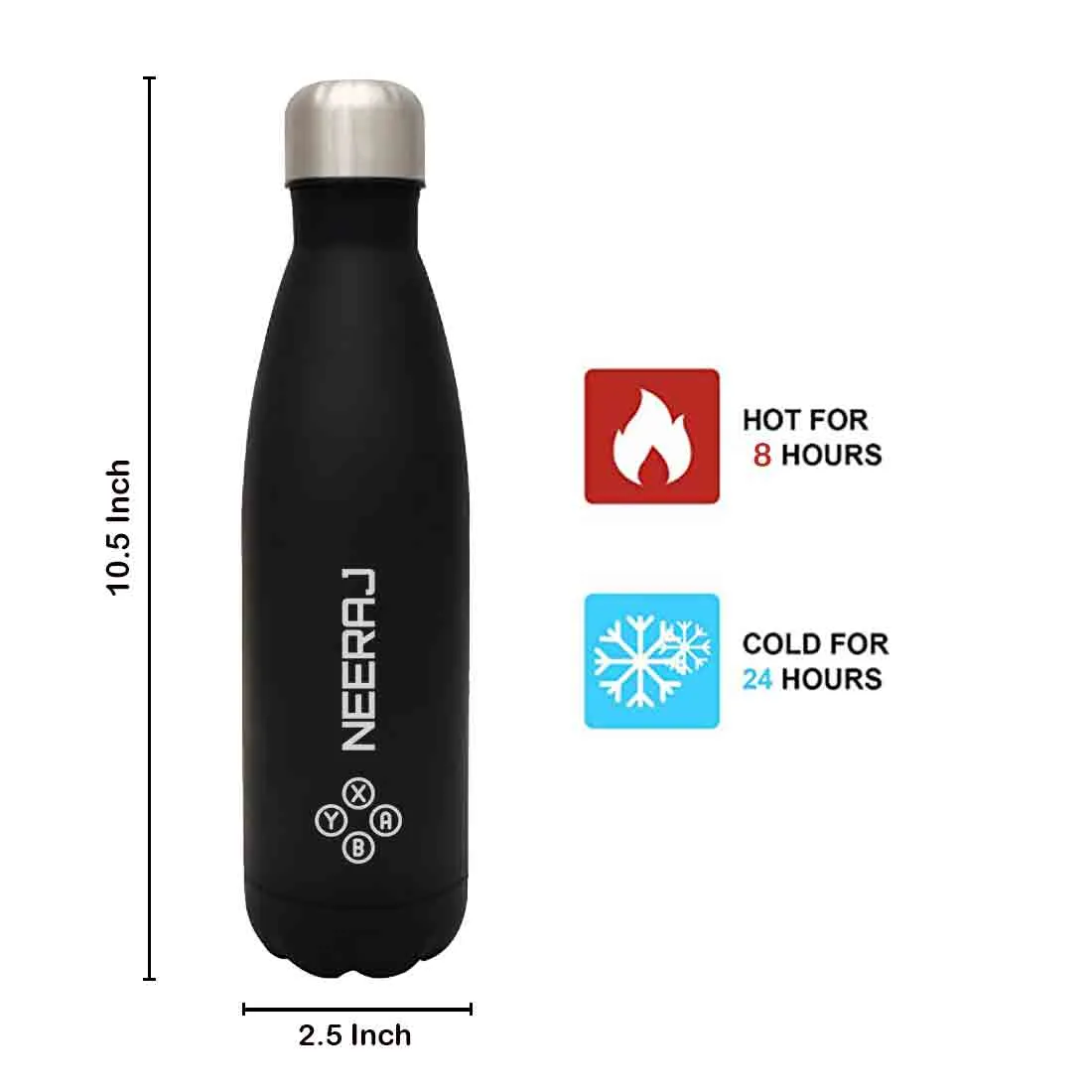 Personalised Drink Bottles Leak Proof Double Insulated Bottle for Office Use  500 ml