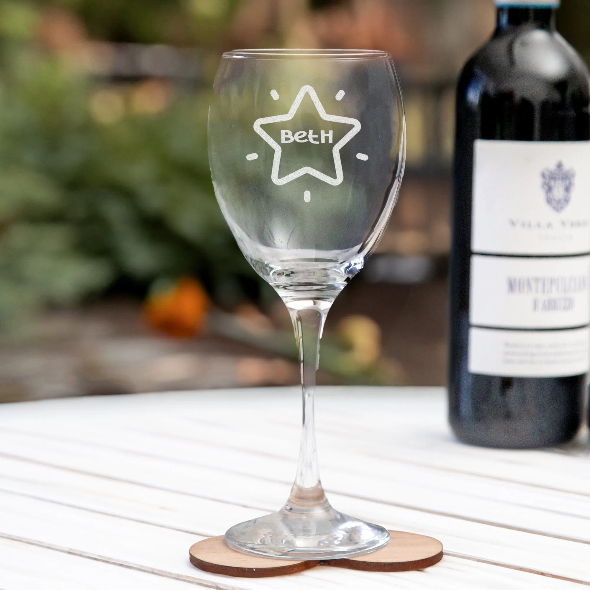 Personalised Stars Wine Glass