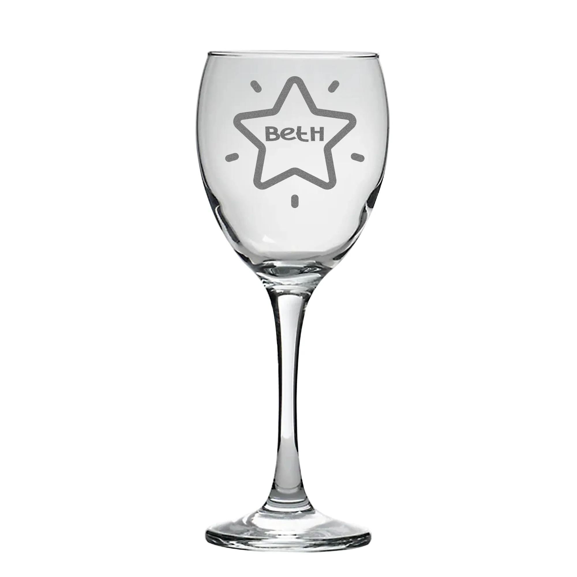 Personalised Stars Wine Glass